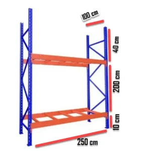 Lemari Penyimpanan Obat Heavy Duty Starter LxPxT 100x250x250 cm dan 3 Shelving